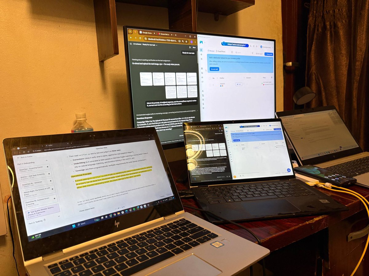 xela_io's tweet photo. While checking my gallery, I realized I handled more Calamari Chaos onboardings last week than any other project.

At this point, I feel most people still don’t fully understand how Calamari works.

Calamari pays per task, and a single task can last for over 1 hour and 10 minutes with an extra 30 minutes . The project runs 24/7, so tasks are always available, nothing like logging in and not finding work to do.

Imagine working almost nonstop and recording over 40 hours in just 2 and half  days on one project alone. That should tell you the earning potential attached to it.

Right now, I currently manage over 5 Calamari Chaos projects, so I understand how the tasks work and, most importantly, how to maximize payouts properly.

If you already have this project on your dashboard, bring it for proper onboarding and task management.

But beyond making money, one thing matters most: account longevity.

A well-managed account is an asset. Don’t hand it over to people who only care about quick payouts. Work with people who understand the system, protect accounts properly, and know how to sustain consistent earnings over time.

Calamari boys really dey para 🔥