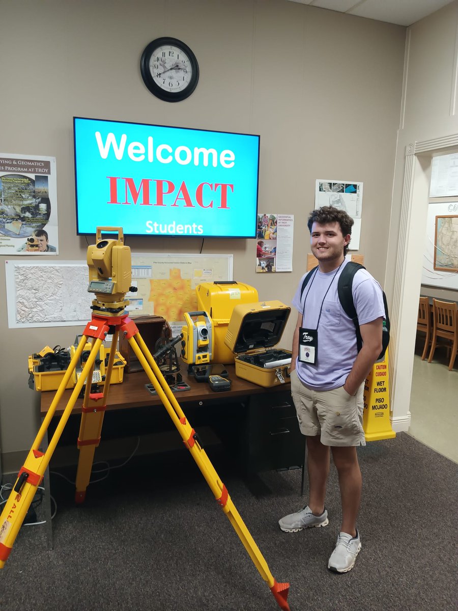 GeospatialTroy's tweet photo. Getting ready for IMPACT to begin June 8. Nice to see students who are excited to be become surveyors or GIS professionals and show them all our technology and our little corner of the campus in Wallace Hall. It is not too late to sign up for IMPACT if you are coming to Troy. https://t.co/om8YmSqFBZ