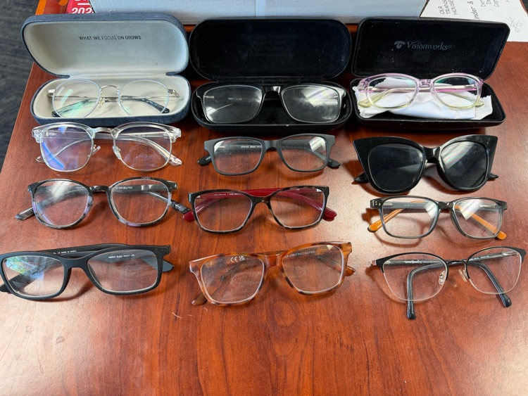 PotterGrayPride's tweet photo. If your child has been squinting extra hard already this summer, we may have found the reason here at school. Please check to see if any of these glasses belong to your child!

We also have a box of watches and jewelry! https://t.co/tQrBaZHbGP