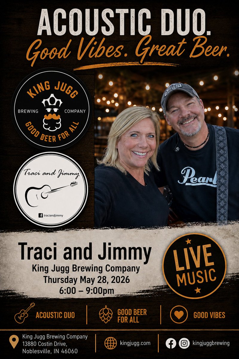 JimmyGoetz's tweet photo. It's a beautiful day, and perfect evening patio weather. We're at King Jugg tonight from 6-9pm. Just sayin... https://t.co/SMPNB4ouXz