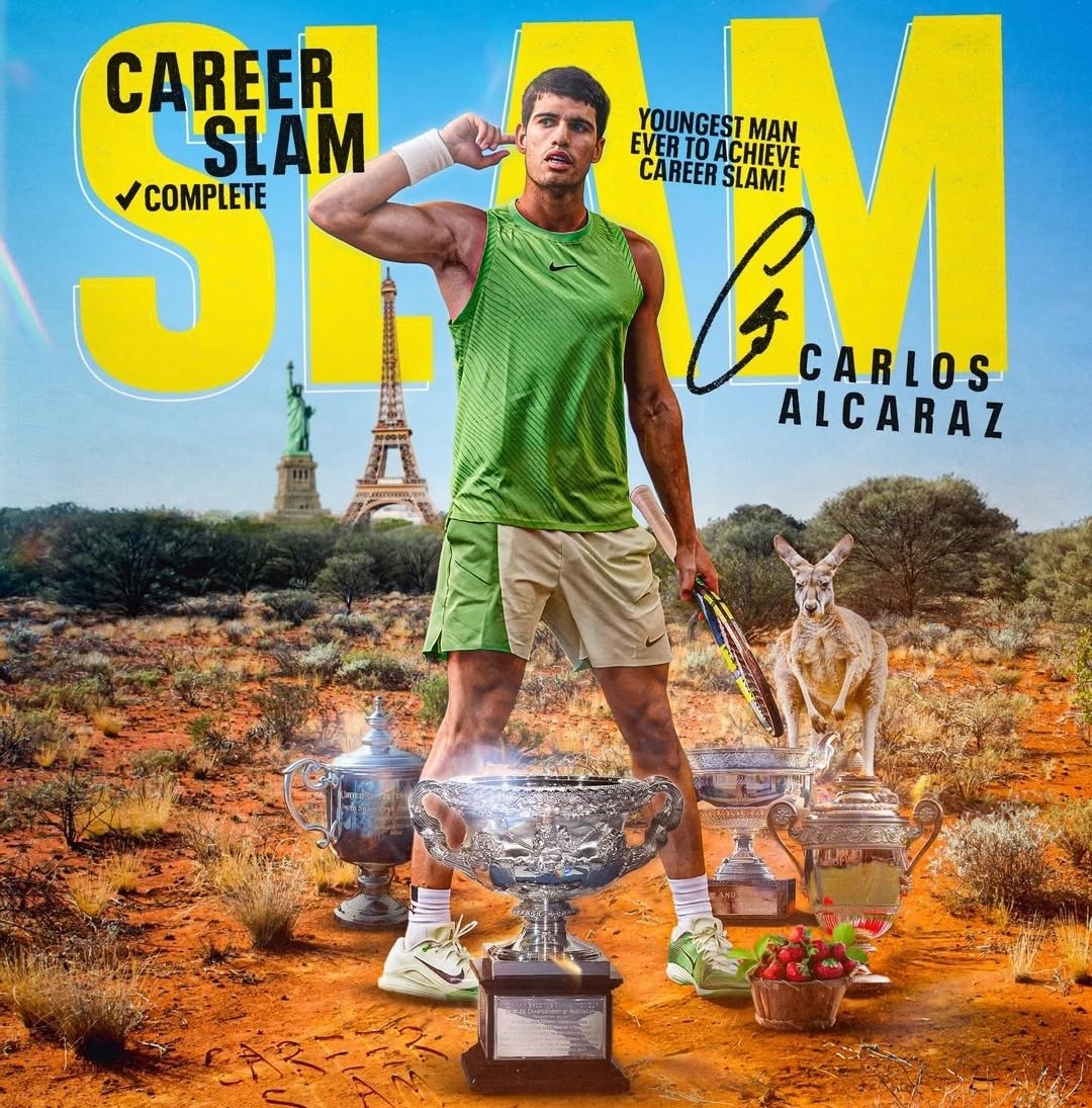 ItzzZain10's tweet photo. What colour is your career grand slam @janniksin https://t.co/7WQbQLrAF0