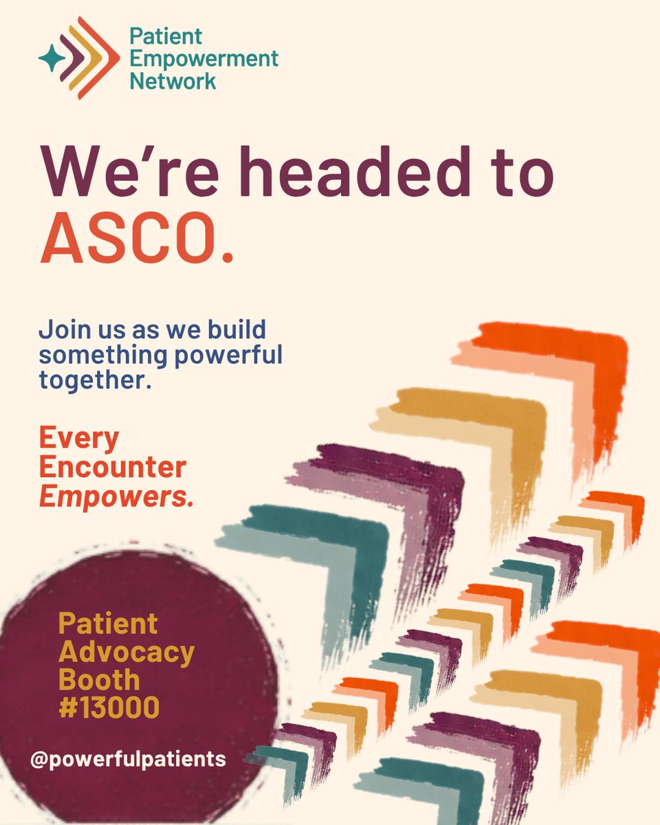 power4patients's tweet photo. Hot take: the most important person at @ASCO is not presenting on a stage.

They are the one all of this research is actually for.

Come find @power4patients at Booth #13000 #ASCO2026 #EveryEncounterEmpowers https://t.co/ntRX94zsi9