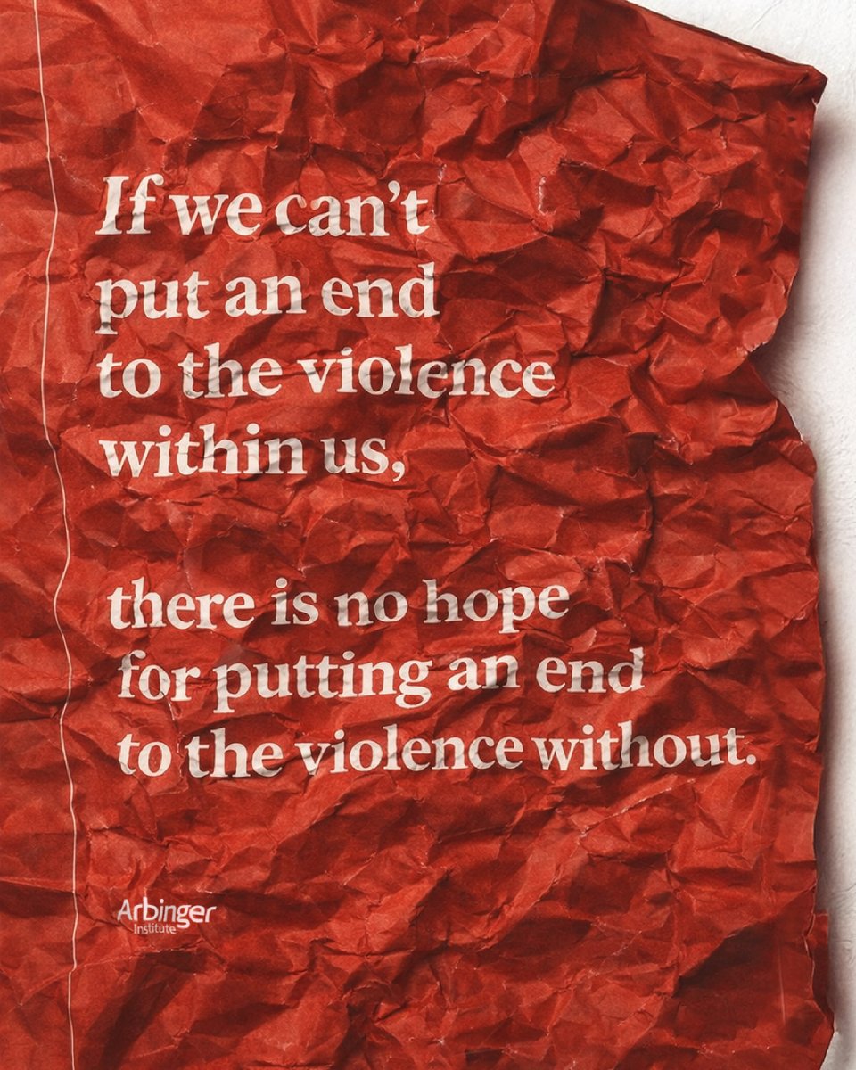 Arbinger's tweet photo. Think of your most contentious relationship. You've already cast them as the villain, haven't you?

That's the violence within. And it drives every outer conflict.

Peace starts when one person chooses to see a human where they once saw a problem. https://t.co/G72CWcXOfP
