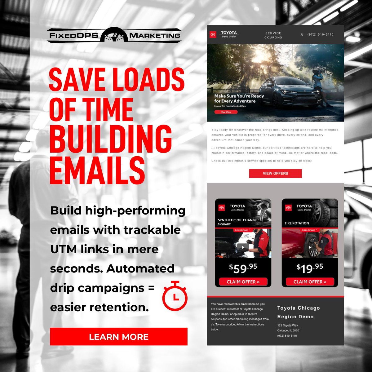 OpsFixed's tweet photo. Build emails in 30 seconds or less.

Customer upsell tools that you can use. 👇 

https://t.co/5qoBCZWZwJ 

#fixedops #marketing https://t.co/5zVKkaBg9a