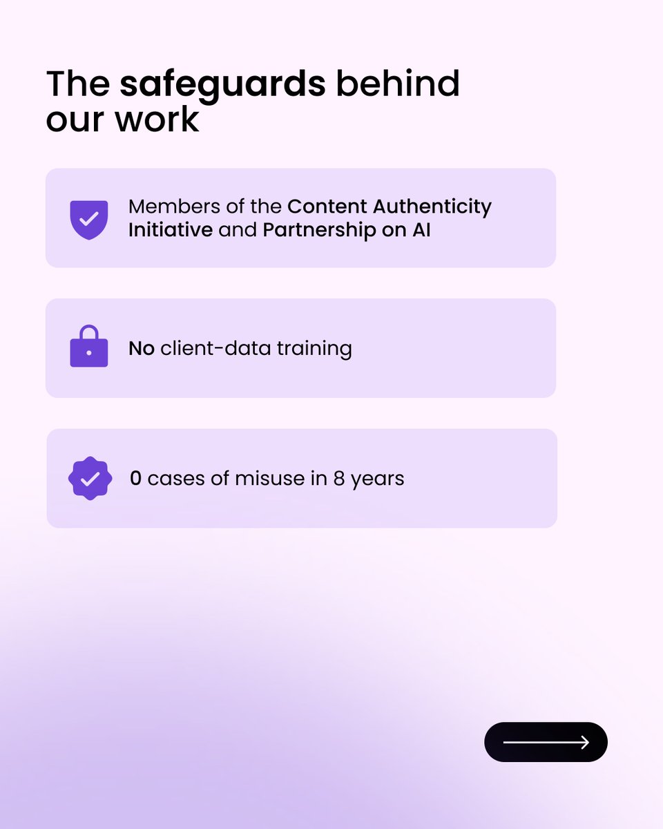 respeecher's tweet photo. (2/2) We care how it shows up in the final piece, especially when there are real people, unions, fans, and rightsholders involved. https://t.co/OqmpoBCYBQ