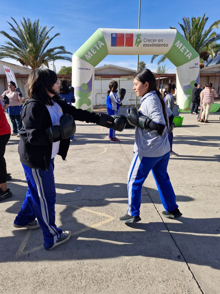 MindepValpo's tweet photo. Encuentro CEM en San Felipe 

Las estudiantes del Liceo Corina Urbina, participaron de una variedad de circuitos deportivos, enfocados en disciplinas como fútbol, voleibol, rugby, acroyoga y boxeo. https://t.co/6Wfp1yzqqI