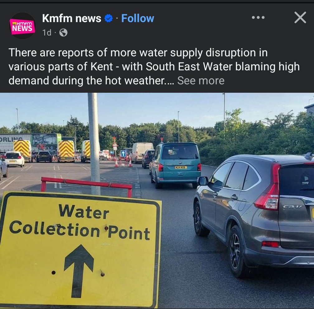 stephen3710's tweet photo. @SteveReedMP at what point will water shortages in Kent make someone realise that we can't keep having masses of new homes built here. https://t.co/gf5BNARM3N