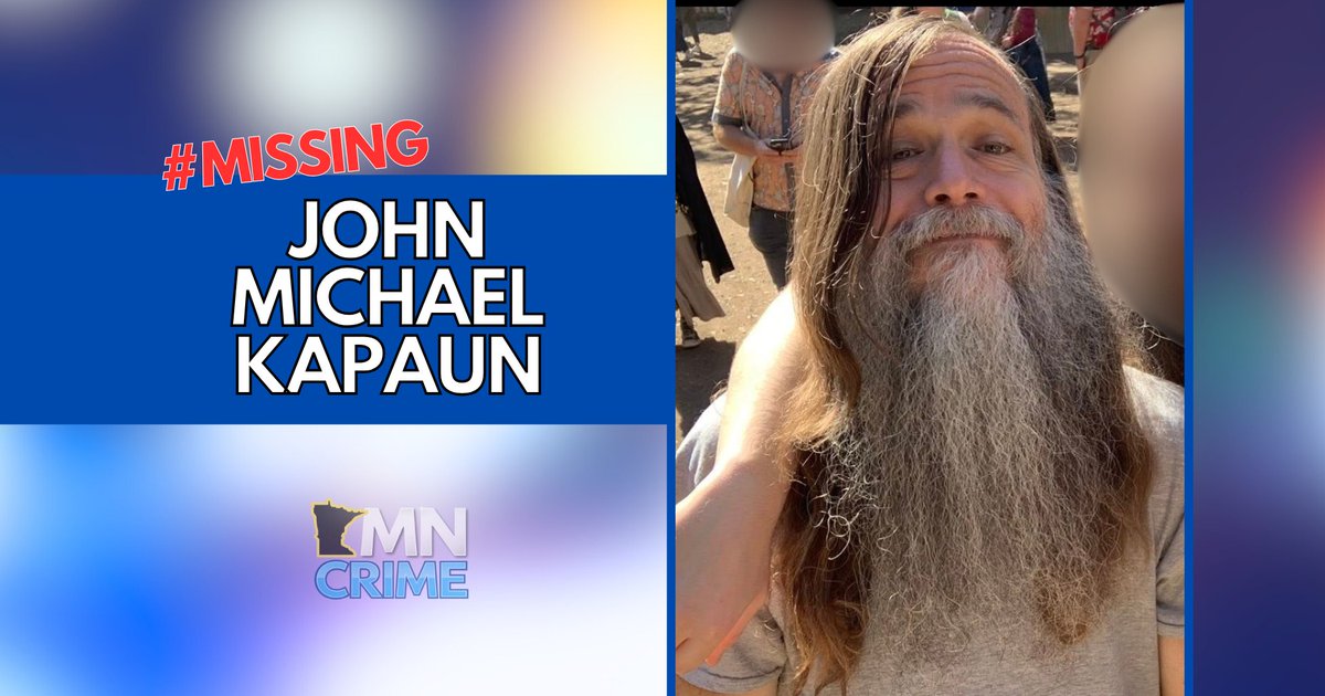 MN_CRIME's tweet photo. #MISSING: Burnsville police say 53-year-old John Michael Kapaun left his home near the 2000 block of 121st Street around 2 p.m. on Tuesday and has not returned.

Kapaun is 5'9" tall, around 175 lbs., with brown hair, a grey beard and brown eyes. He was last seen wearing a grey t-shirt, jeans, a black belt and black shoes.

He does not have access to a cellphone or vehicle, police say, and Kapaun is known to frequently walk in the Terrace Oaks West Park and Black Dog Park areas.

If you've seen Kapaun or have information about his whereabouts, contact BPD at 952-641-1126 or call 911 immediately.