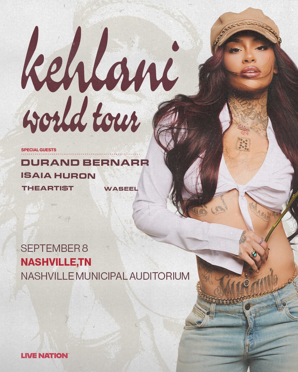 92q's tweet photo. The Kehlani World Tour is coming to Nashville Municipal Auditorium on September 8th and 92Q is giving you the chance to win tickets!⁣ 🐦‍🔥

Enter now at https://t.co/VFOltBTRPZ. https://t.co/YBaMHJQDx7