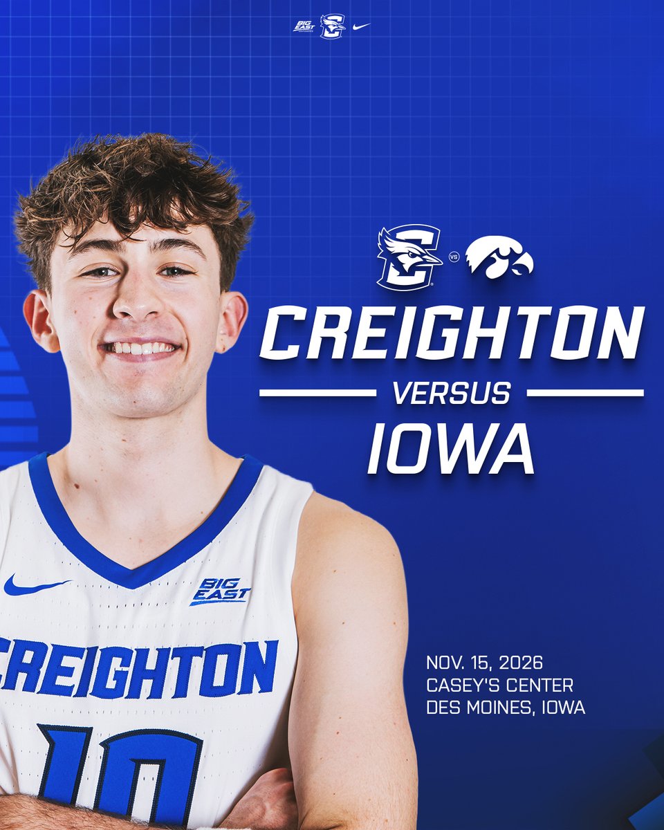 BluejayMBB's tweet photo. Taking on the Hawkeyes in Des Moines. 

📰 https://t.co/Ru5irZCqb9

#GoJays https://t.co/bp7ONpZxng