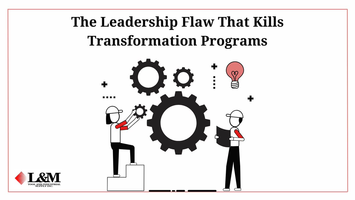 l_mtoolsupply's tweet photo. Most transformation programs fail less from strategy/tech and more from leadership ownership.

✅80% fail
✅84% leadership-related
✅73% lack exec alignment on success metrics
✅56% lose C-suite sponsorship within 6 months

Read more with L&amp;M Tool: https://t.co/KJxRuO4eFy https://t.co/y6Uu0eS6PD