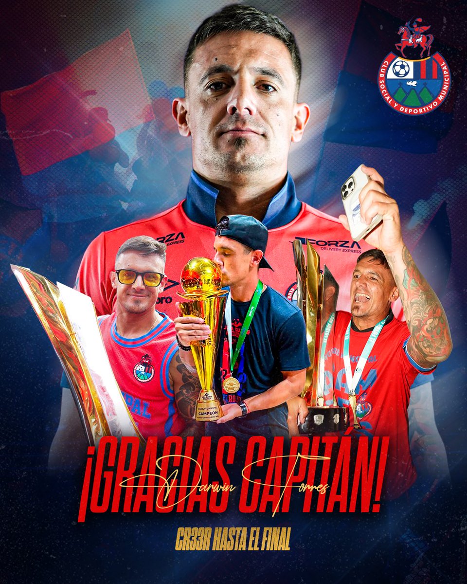 Rojos_Municipal's tweet photo. Capitán, gracias por defender estos colores con orgullo, compromiso y corazón.

La 32 y 33 siempre recordarán tu liderazgo, tu amor por este escudo y la unión que construiste dentro del grupo.

Fuiste, eres y siempre serás rojo. ❤️💙 https://t.co/iaudAw0R3t