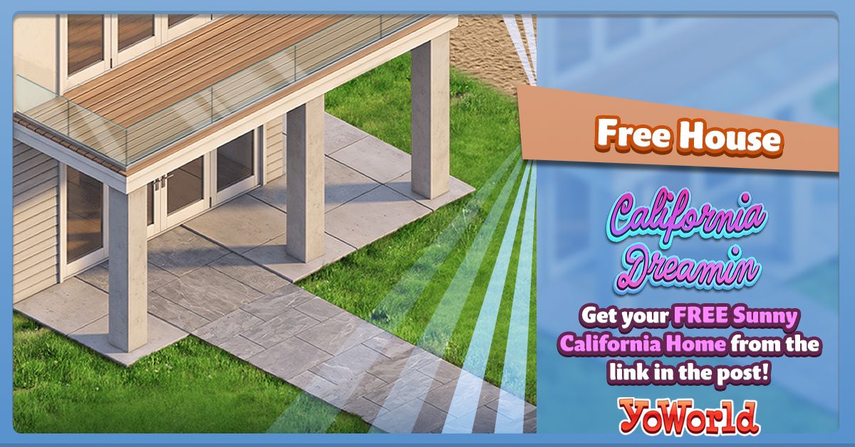 YoWorldGame's tweet photo. Hey YoFans! 🌞✨

The California dream is calling! Claim your FREE Sunny California Home today and make it your own! 🏡

Click the link below to grab yours! 👇 

https://t.co/4rGgMLN41Z https://t.co/XeDHFVXtB3