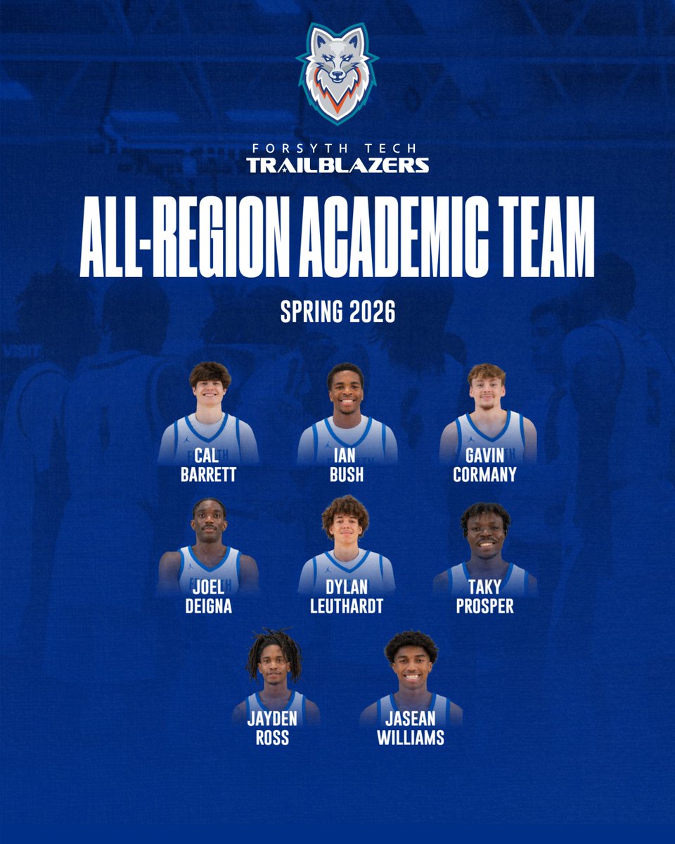 ForsythTechAth's tweet photo. Congratulations to these student-athletes who earned All-Region Academic Team honors for the Spring 2026 semester!

#APlaceOfPromise https://t.co/k9zq2U0vDZ