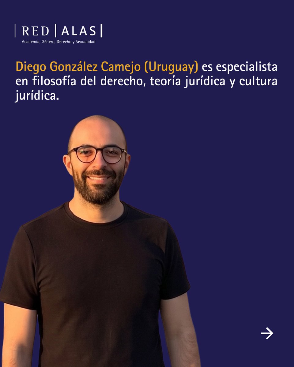 RedAlasGenero's tweet photo. 📜 Diego Martín González Camejo, integrante adherente del capítulo Uruguay, es magíster en Filosofía del Derecho por la Universidad de Buenos Aires y tiene un Certificado de Profesor Adscripto en la Universidad de la República. https://t.co/i0RiT4rKqd