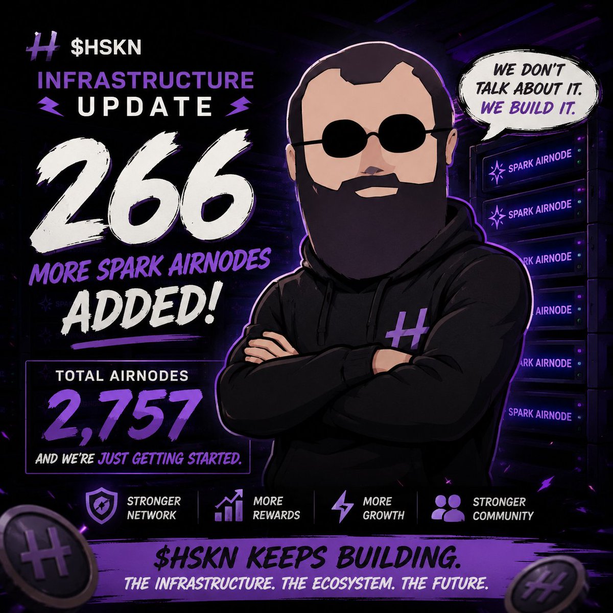 hoskilien's tweet photo. Today we added another 266 Spark AirNodes to our holdings, totaling 2,757 @WorldMobileTeam AirNodes!

Our goal has always been simple:
build an ecosystem that continues becoming stronger over time. This expansion represents another step toward that goal.

As deployments continue increasing, so does the strength and reach of the ecosystem we’re building around $HSKN.

Appreciate everyone who has continued believing in the vision from the beginning.

We’re going to keep building!