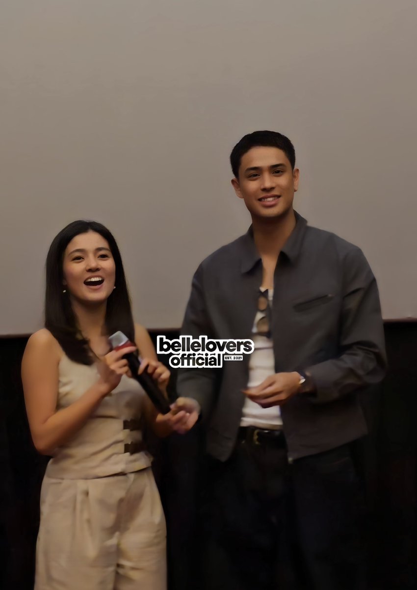 BelleloversOFC's tweet photo. DonBelle stopping by our first block screening made everything feel a little more special 🤍 

Thank you for taking the time to celebrate this moment with us. 🥰

#TayoSaWakas #DonBelle https://t.co/RJrvDaeDDA