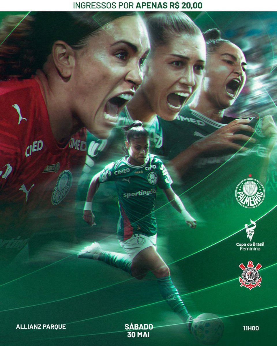 Palmeiras_FEM's tweet photo. O apoio da torcida que canta e vibra é essencial em mais um jogo decisivo! 👊

Contamos com a #FamíliaPalmeiras para alcançarmos mais um passo na Copa do Brasil Feminina! 💚 ➤ https://t.co/hzT41UnQAM https://t.co/RvHv3FGDg2
