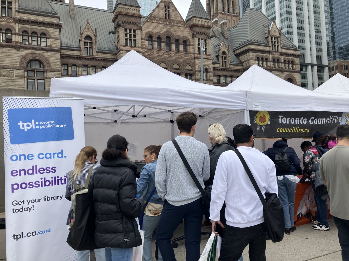 torontolibrary's tweet photo. TOMORROW | We’ll be at Nathan Phillips Square from 10 am-3 pm for the 12th annual #TONewcomerDay. 

Stop by booth 18 to say hello, get a library card and find out more about the services and resources we offer newcomers. 

See you there! 👋 https://t.co/t08SRGBjNi