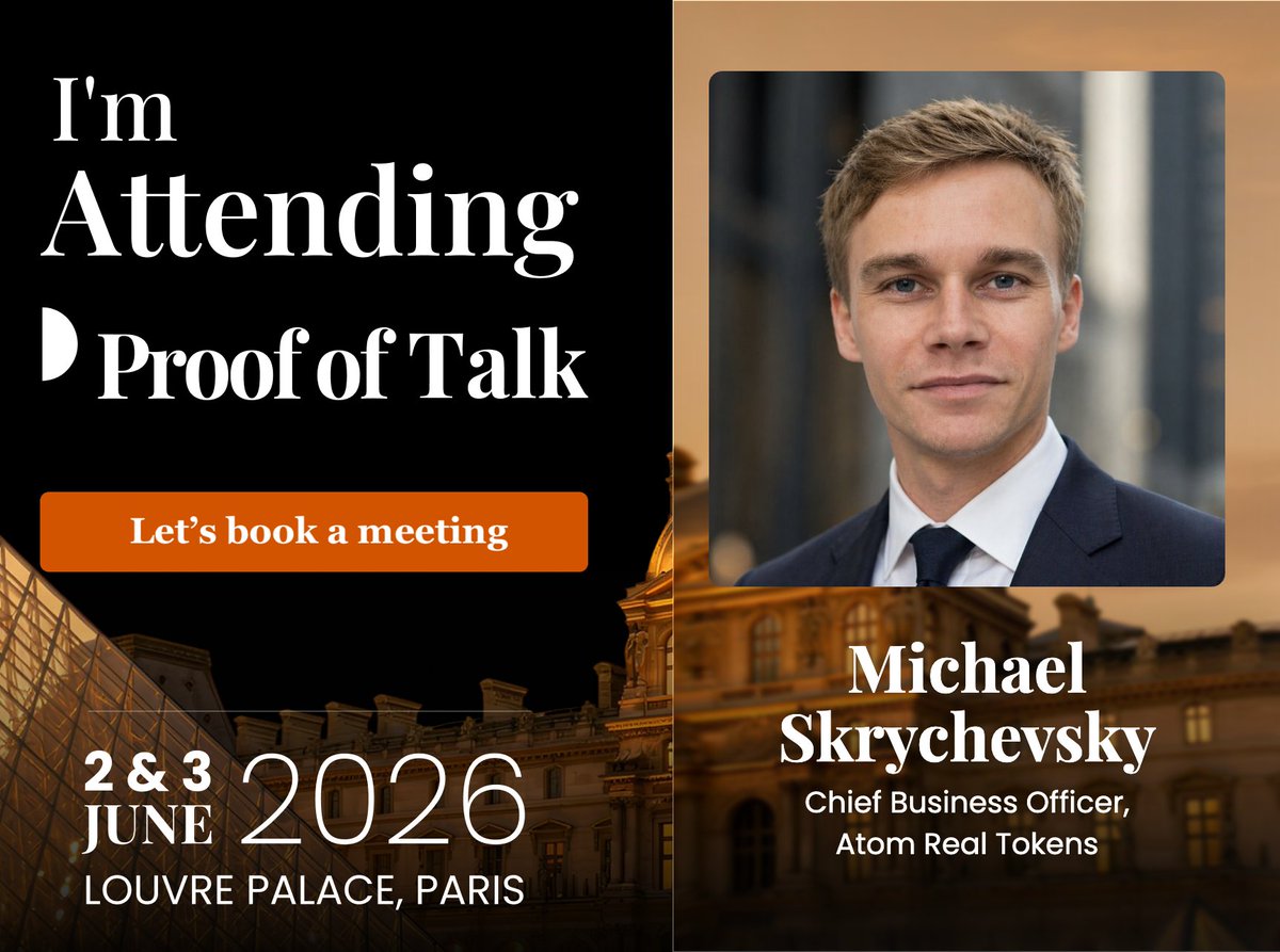 MSkylion's tweet photo. Excited to announce I'll be attending @proofoftalk  2026 at the Louvre Palace, Paris, on June 2 & 3  🇫🇷

As Chief Business Officer at Atom Real Tokens, I'm heading to Paris with a clear mission: connecting institutional capital with the critical minerals and rare earths powering AI, defense, and clean energy, through compliant, tokenized prepayment agreements.

If you're building or investing at the intersection of tokenization, RWAs, strategic commodities, and institutional capital markets, I'd love to connect in person.

Specifically looking to meet:
→ Institutional allocators exploring real-world assets
→ Sovereign and strategic capital deploying into critical minerals
→ Tokenization infrastructure teams
→ Suppliers and buyers of rare earth minerals

Drop me a message or connect here – let's find time on the sidelines.

See you at the Louvre. 🏛️

#ProofOfTalk #RWA #Tokenization #CriticalMinerals #DigitalSecurities #AtomRealTokens #Paris2026
