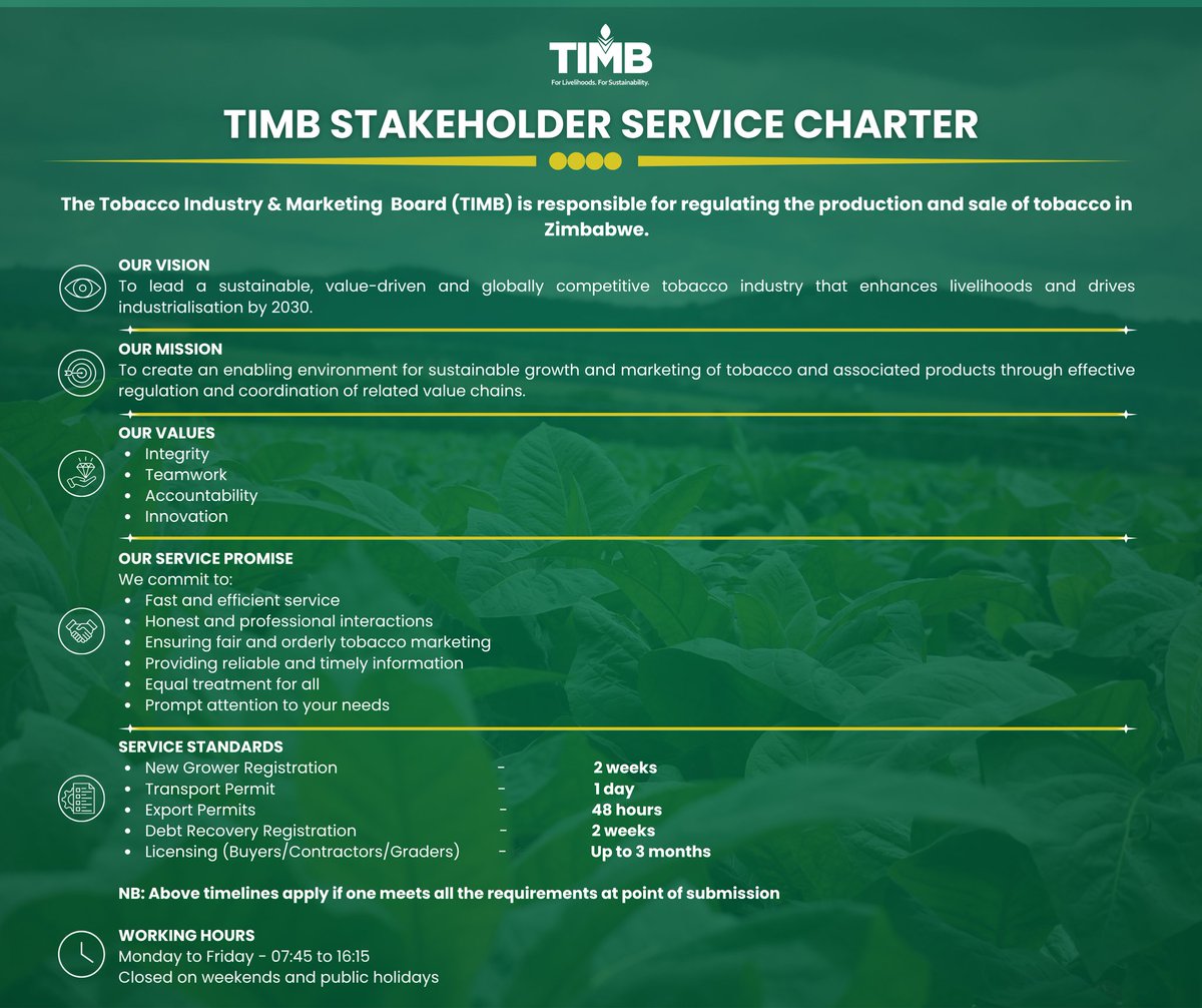 tobacco industry and marketing board Tobacco Industry & Marketing Board (@timb_zw) / Posts / X