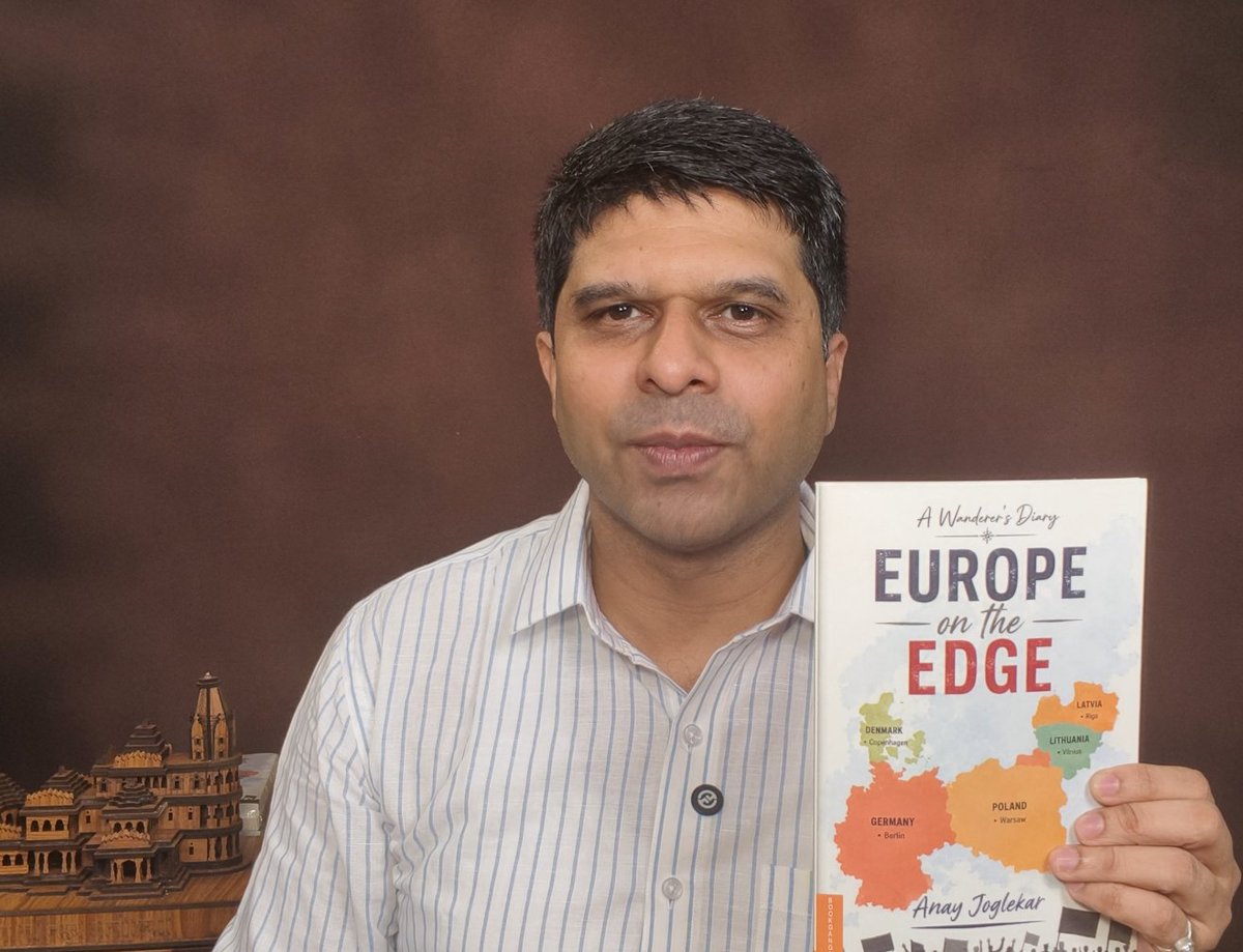 anayjoglekar's tweet photo. I am glad to announce that my book "EUROPE ON THE EDGE" is released. Exactly one year ago on 28th May, 2025 I started my two weeks journey to five European capitals... Warsaw, Berlin, Copenhagen, Riga and Vilnius. 
You can buy this book at BookGanga Seva and Amazon on links below. 
https://t.co/ikyo3dbNEA

https://t.co/Qy8aa7VZs1