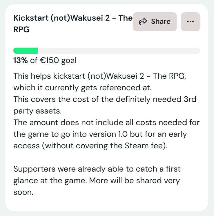 CoreSproutGames's tweet photo. A new goal launched on Ko-fi, kickstarting the development of a new game, which is planned to release in early access in just a few month (or even earlier?)

Every help is appreciated but don't worry, the game will be made even without meeting the goal https://t.co/a7BxMBNxWH
