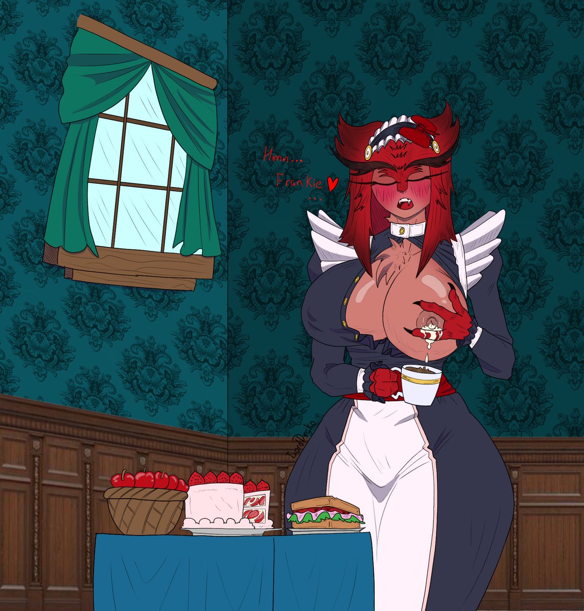 Naru57279564's tweet photo. No se ustedes pero yo le tengo una perra envidia a Frankie 🗿 come mejor que uno 

Dibujito de @LordDrako14 (amo como la dibujas nunca cambies ✨✨✨) https://t.co/Kotms0Z8wo