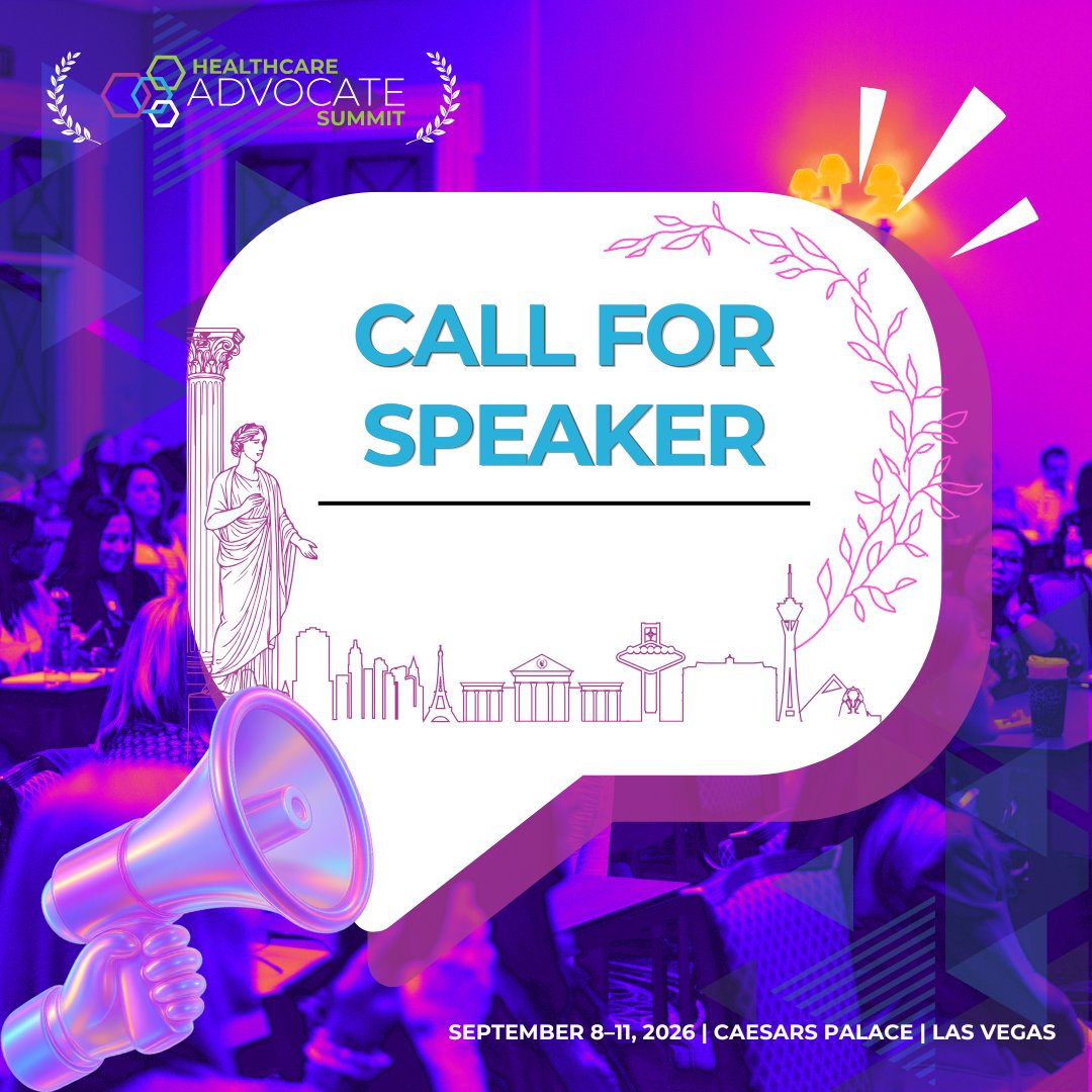 AdvocateSummit's tweet photo. 🎯 Share your expertise with healthcare leaders nationwide.

The HAS stage is open for topics like affordability, prior auth, specialty pharmacy, advocacy, technology, revenue cycle, and leadership.

🏛️ Sept 8–11 | Caesars Palace Las Vegas
Submit: https://t.co/9qtlUzPo4p https://t.co/hWxkIi6BMg
