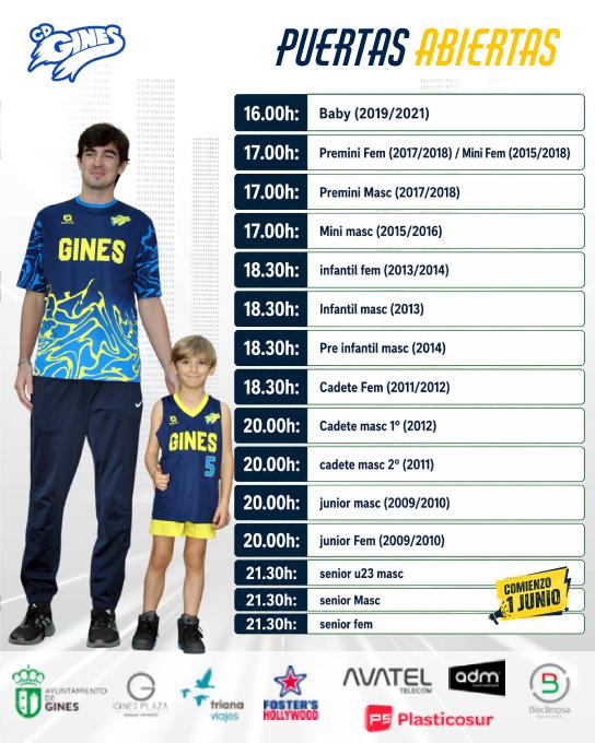 cdgines's tweet photo. 📍 Los equipos de 18:30h y 20:00h rotarán entre el Pabellón y el Polideportivo Municipal de Gines.

Más info: info@ginesbaloncesto.com

#CDGinesBaloncesto #PuertasAbiertas https://t.co/gz5IQB87W4