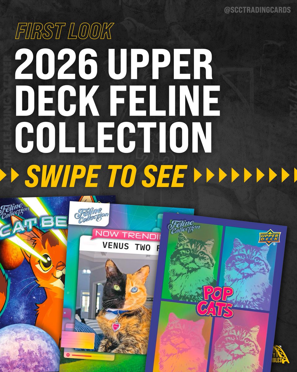 SCCTradingCards's tweet photo. FIRST LOOK: New details for 2026 Upper Deck Feline Collection are now available on our website!