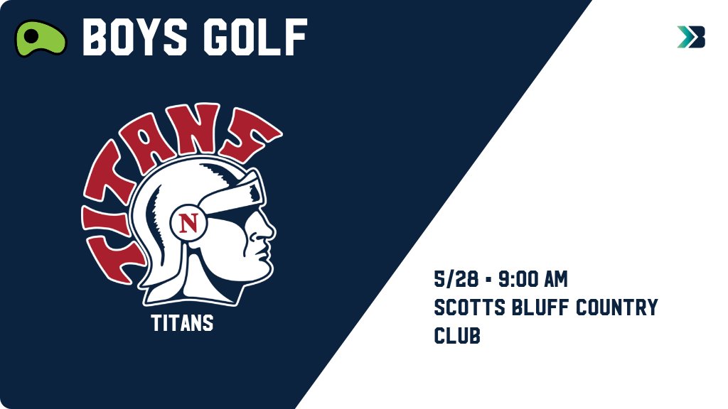 nsdgolf's tweet photo. Boys Golf (Varsity) Meet Day! - Check out the event preview for the Norris Titans. It starts at 9:00 AM and is at Scotts Bluff Country Club. https://t.co/zOifmAxpSx https://t.co/fiZdYnveRn