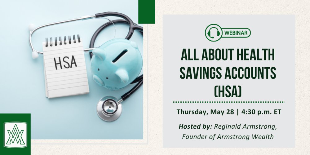 armstrongreport's tweet photo. TODAY at 4:30 p.m.

Join Regi Armstrong LIVE today for our Health Savings Account webinar. Learn all about these important accounts: https://t.co/5lZKRqnOQY

#ArmstrongWealth https://t.co/kNYUf6rVMM
