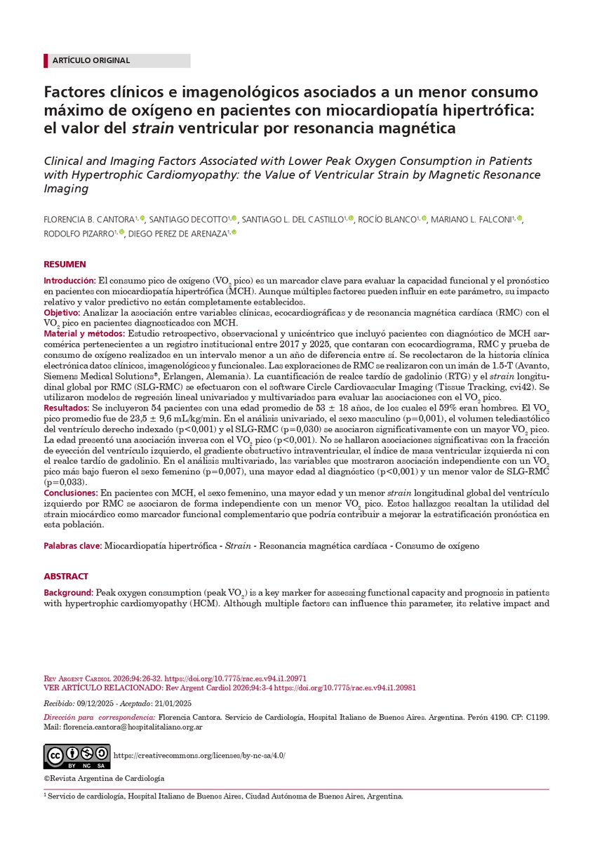 imedCV's tweet photo. Nuevo artículo emitido por el Servicio de Cardiología Adultos en la Revista Argentina de Cardiología. 

Felicitaciones a todo el equipo! 👏

Leelo completo acá: https://t.co/ODa8w8E9MQ https://t.co/iAvc77xGZq