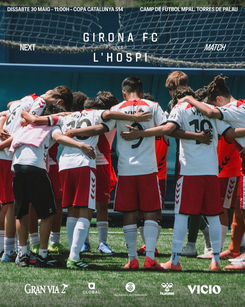 CELHFutbolBase's tweet photo. Una FINAL en joc!💪

⚽️ S14 A
⏰ Dissabte, 11:00h
🛡️ @GFCAcademia - @CELHFutbolBase 
🏟 Municipal Torres de Palau

#GironaHospi #CopaCat #SomhiHospi #SomFutur https://t.co/gAL32j6nMt