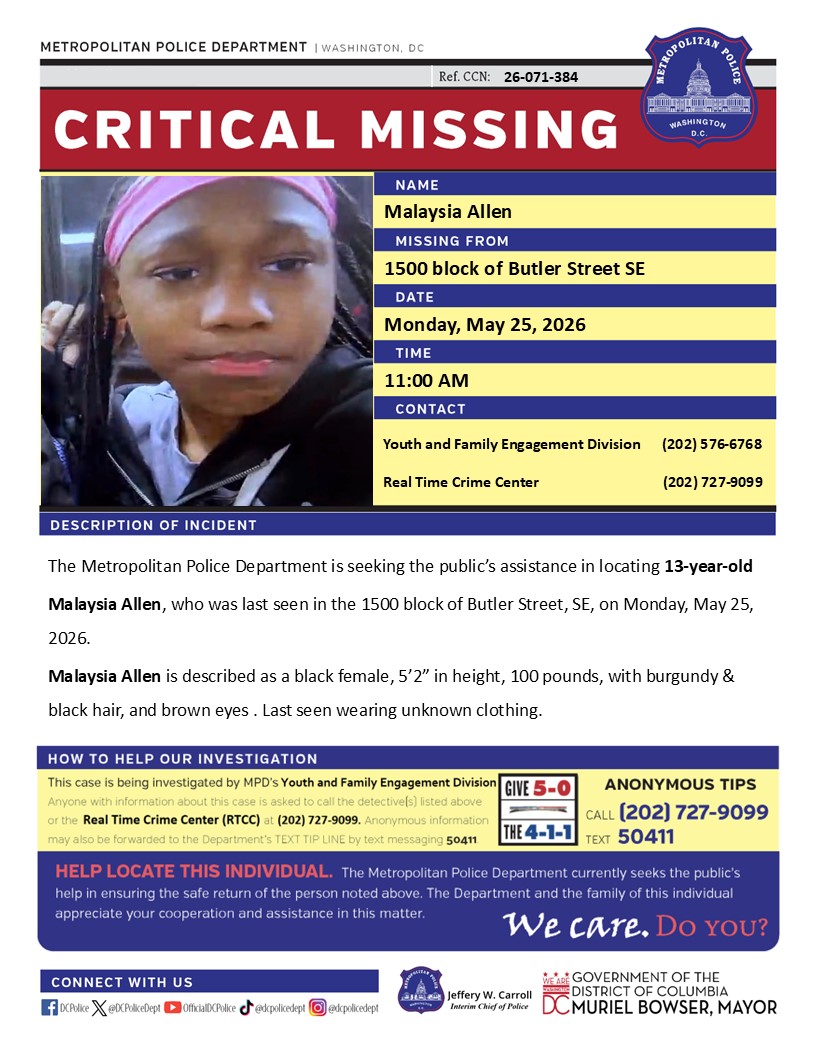 DC Police Department tweet media