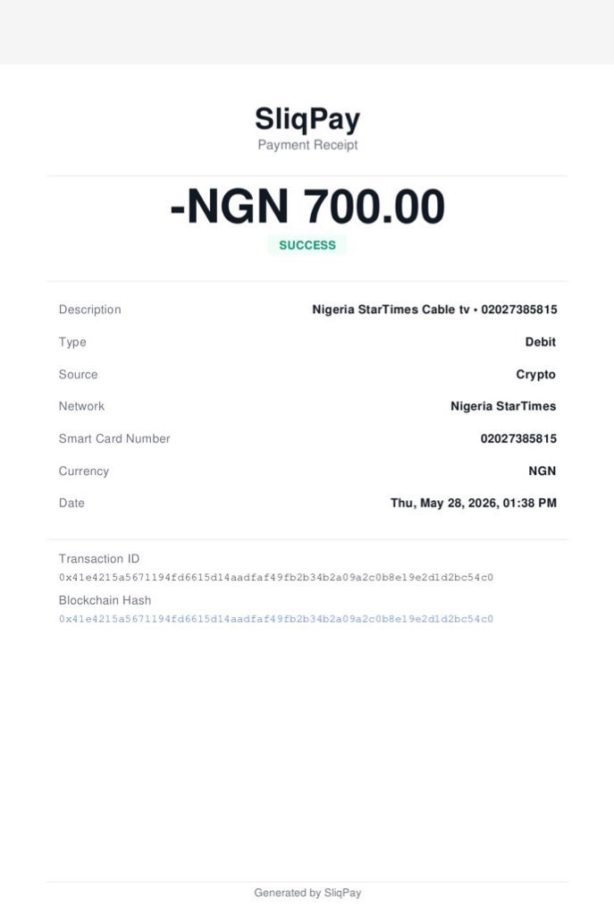 SliqPay's tweet photo. Our developers are working to give users a  Sliq platform.🫰

This was bought directly using @avax , building on Avax is seamless!

With SliqPay you would be able to make CableTv payments.

Using any crypto of your choice.

And other important payment bills.

Waitlist is still open . 🫵Sign up if you haven’t .