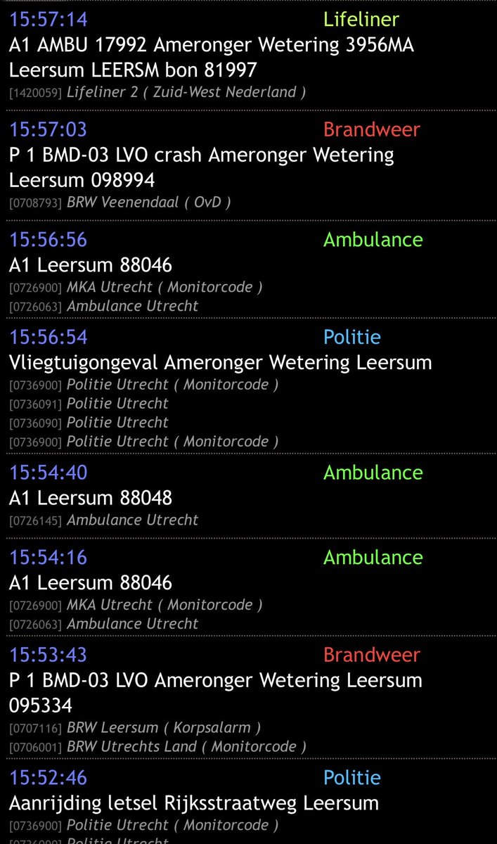 EvertWZ's tweet photo. Luchtvaartongeval gemeld in #Leersum https://t.co/Gl7ejEctxr