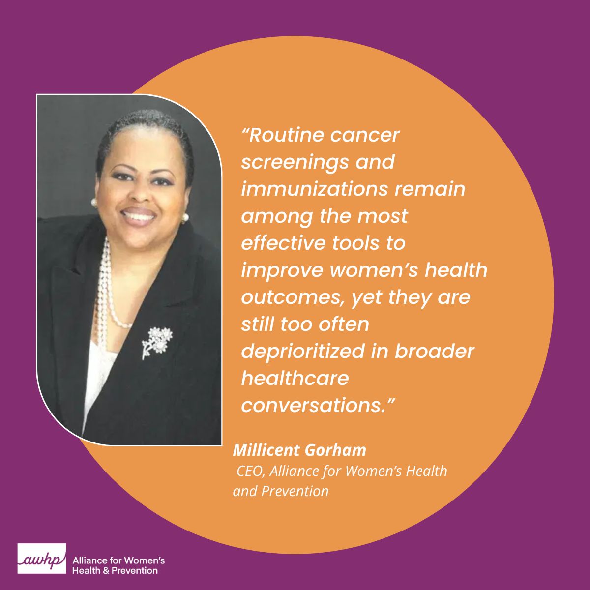 AWHPOrg's tweet photo. An article by @medcitynews featuring AWHP CEO @MillieGorham explores how women’s health has been underfunded and underresearched. As women’s health research and innovation expands, prevention must remain at the center. Read more: https://t.co/R8uCXZAYre https://t.co/vB99yGXZYz