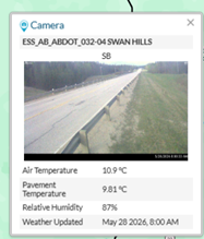 LaPrairieWorks's tweet photo. 511 Conditions Snapshot – North Central Alberta (8:15am): Bare-dry conditions in North Central Alberta this morning. Drive with caution and adjust travel speeds accordingly. Conditions may change. Check 511 Alberta for updates. https://t.co/pFWvqM2QKK https://t.co/erpVwiIxNX