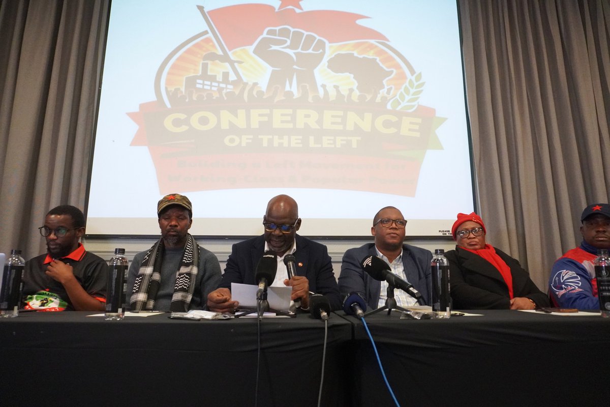 SACP1921's tweet photo. The Steering Committee of the Conference of the Left delivers the official press briefing ahead of the Conference under the theme: “Building a Left Movement for Working-Class and Popular Power.”

#ConferenceOfTheLeft #WorkingClassPower https://t.co/vEYmOgoD7K