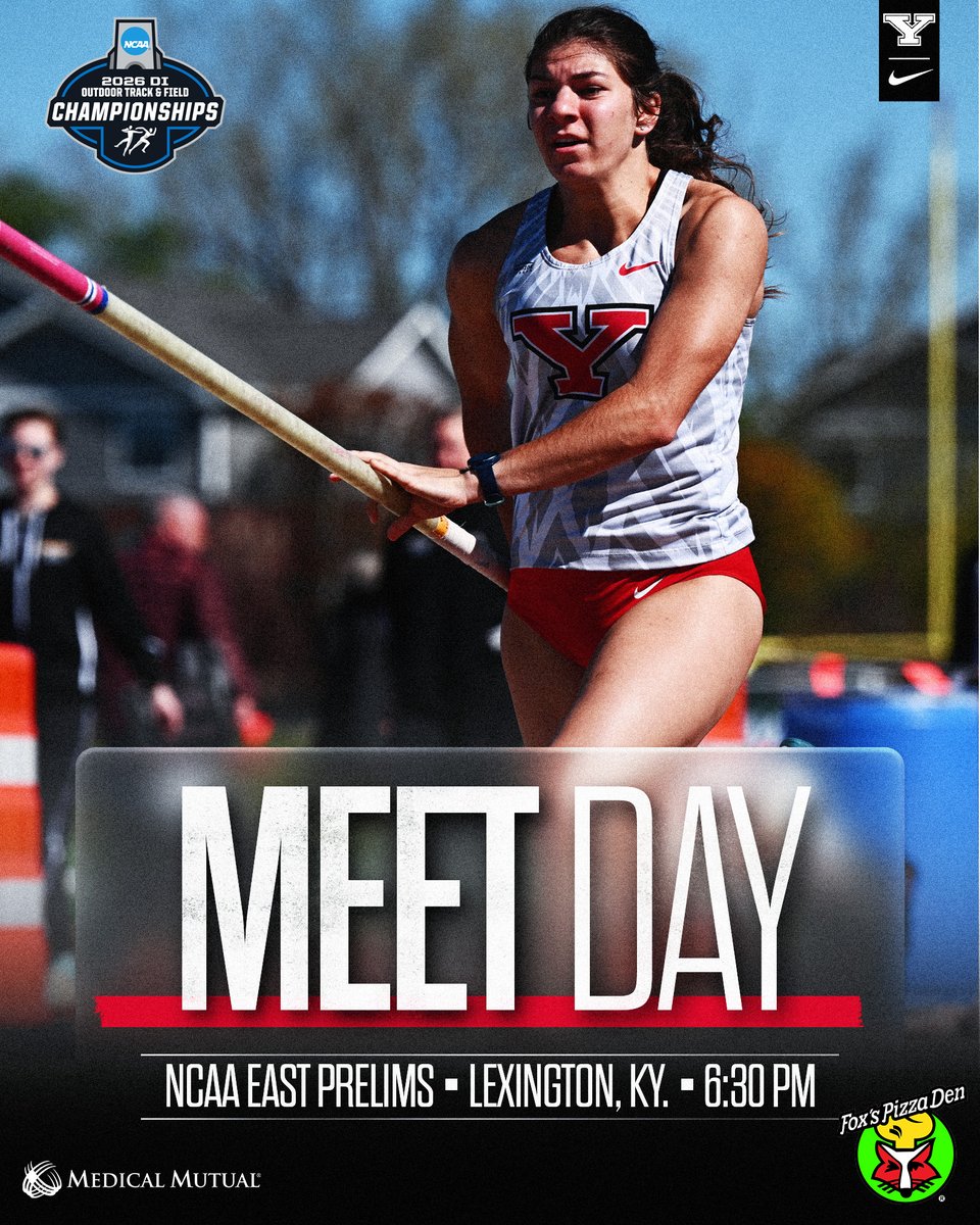 YSUTrackFieldXC's tweet photo. It's MEET DAY!!!
๐ NCAA East Prelims
๐ Lexington, Ky.
๐ UK Track and Field Complex
๐ก 6:30 PM (Pole Vault)
#GoGuins ๐ง // #FlyWithTheY ๐ค https://t.co/xl0m2D692u
