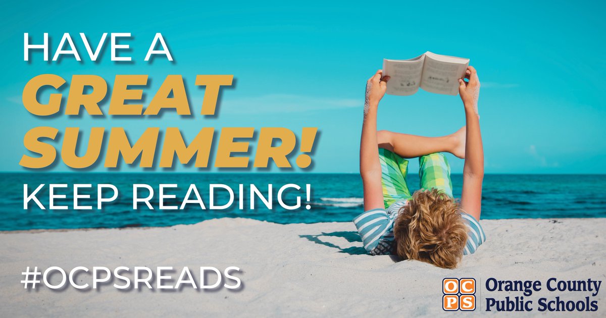 OCPSnews's tweet photo. Books go great with beach weather! πποΈ Keep those pages turning over the summer break!
#ocps #OCPSreads #WeAreOCPS #summer https://t.co/jDaYukxEi3