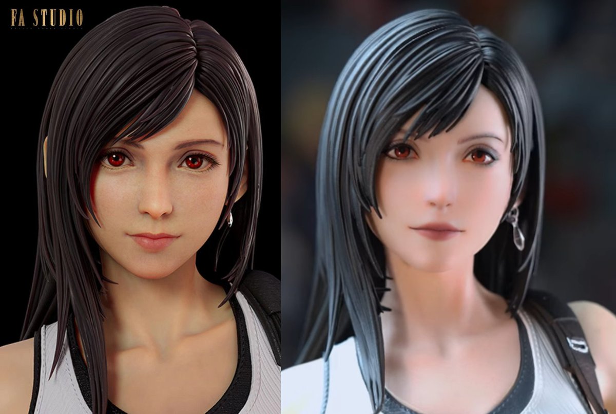 statues_anvi's tweet photo. @FncAnime Sadly the replacement head looks like another FAil and not like FA advertised 😭 So sad that we never got the perfect Tifa statue.

Paint quality is poor, King did much better job. https://t.co/F1kd9LDoN0