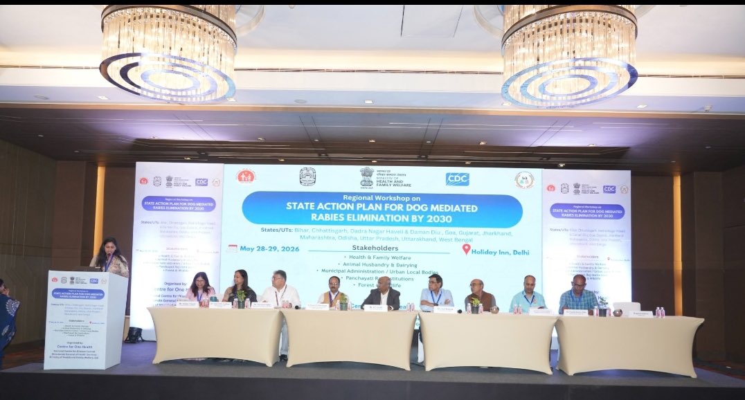 NCDCMoHFW's tweet photo. 4th Regional Workshop for development of State Action Plan for Dog Mediated Rabies Elimination by 2030 for 11 states organized by Centre for One Health, NCDC under leadership of DGHS, MoHFW in strong collaboration with DAHD,local self Govts. MoHUA, MoPR, CDC India https://t.co/gobUQ6fD2w