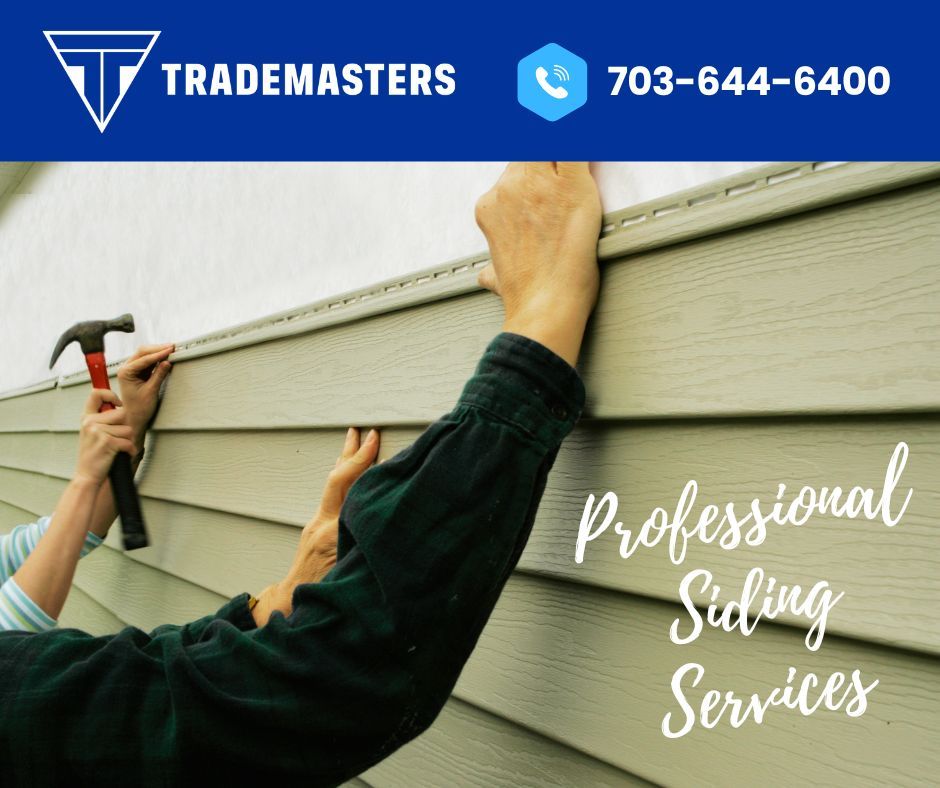 Trademasters's tweet photo. Your siding does more than make your home look good — it’s your home’s first line of defense. Quality siding protects against wind, rain, heat &amp; cold while improving your home’s curb appeal &amp; energy efficiency. 

Give us a call today 703-644-6400 https://t.co/RWwTnyKCM6