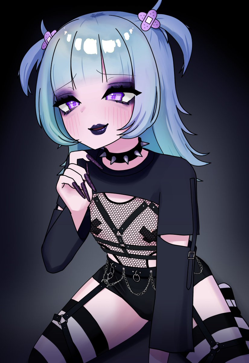 依頼で描いたVの娘のゴスメイクとメイク崩れ事後
ありがとうございました! 