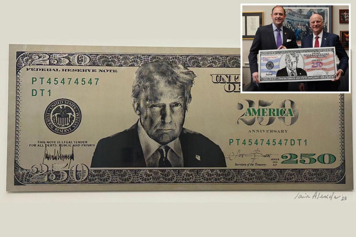 nypost's tweet photo. Trump's team pushes for new $250 bill with his face on it - but there's a big catch https://t.co/9NpeSzW37A https://t.co/YwK9x5LaxQ