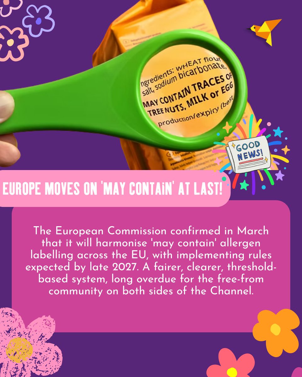 creativenature's tweet photo. This is your dose of positive allergy news!⁠ ⁠ ⁠

This month is proving that real progress is happening across the allergy space 👇⁠ ⁠ ⁠

#FoodAllergyAwareness #AllergyInnovation #FreeFromLiving #CoeliacLife #PositiveNews⁠ https://t.co/QHodS0BcaC