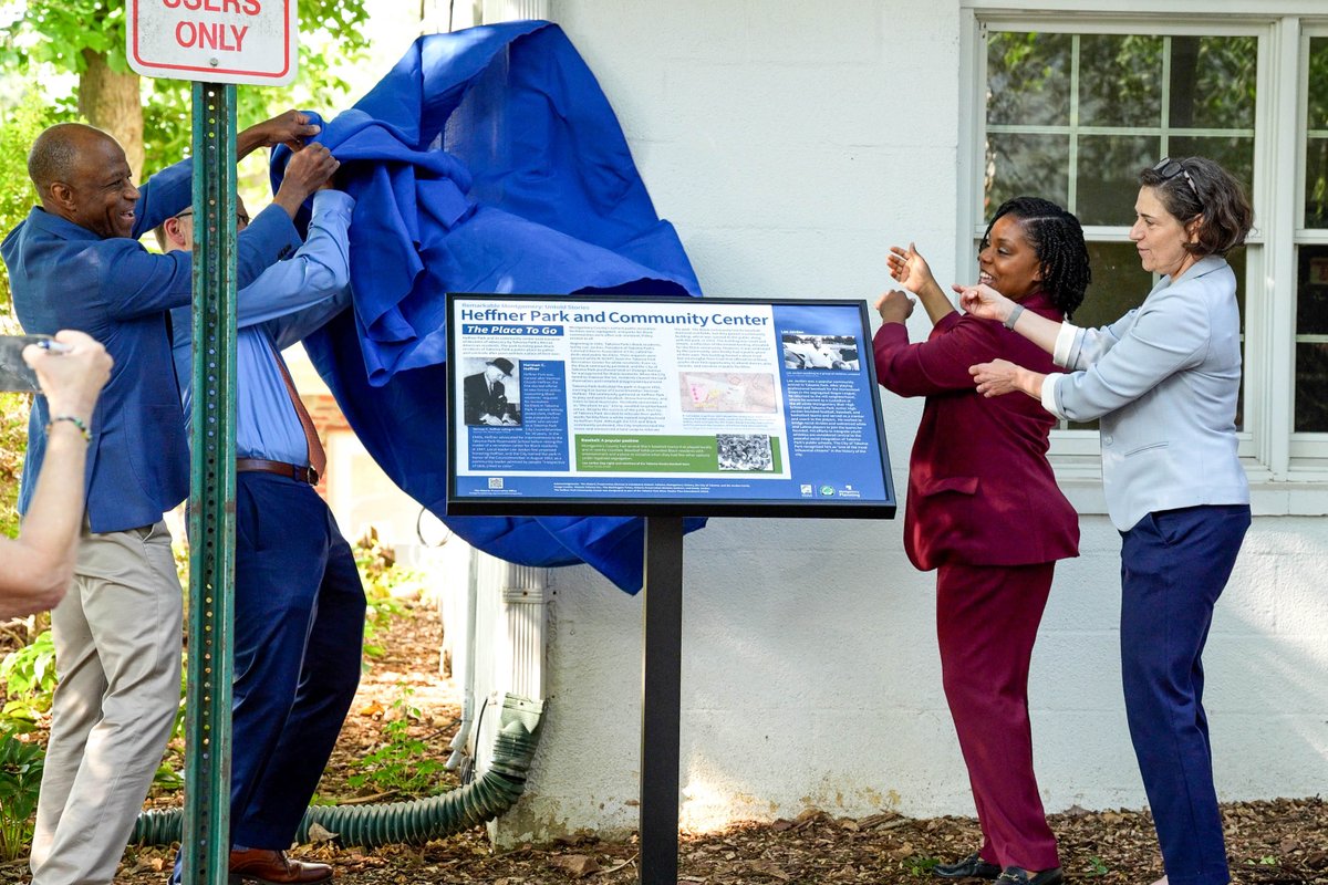 MoCoHistPres's tweet photo. A wonderful morning celebrating the Heffner Park's history and the legacy of Lee Jordan and all the Takoma Park citizens who advocated for community rights and opportunities, see all our markers online if you can't visit in person! https://t.co/YYsPnV4hEu https://t.co/lKLISraEon